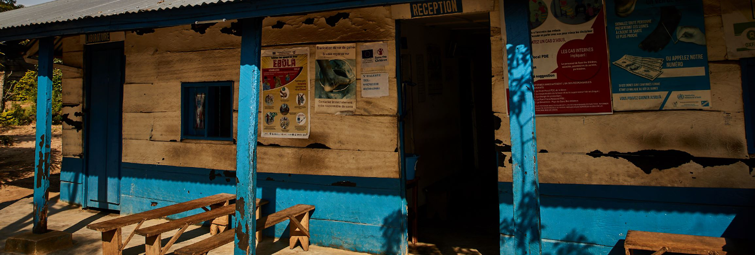 A Save the Children-supported health facility in Goma, Eastern Province, DRC, during the Ebola epidemic declared in 2019. Image credit: Hugh Kinsella Cunningham / Save the Children