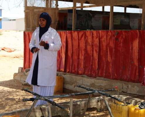 Coronavirus (COVID-19) awareness raising campaign in Shabelle internally displaced camps, Mogadishu. Image credit: Mohamed Osman / Save the Children