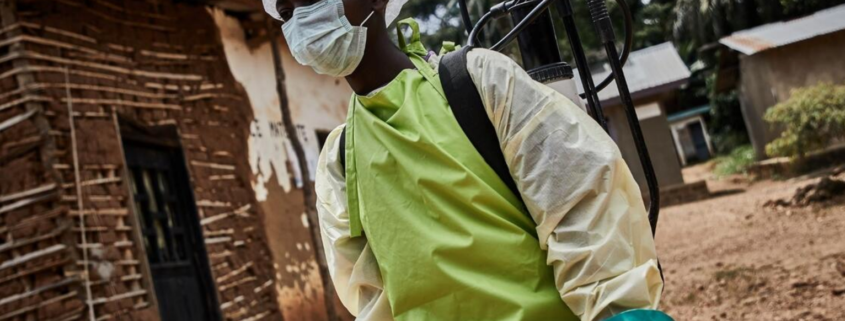 A healthcare worker at a Save the Children-supported health facility during the Ebola outbreak in the Democratic Republic of the Congo. September 18, 2019. Hugh Kinsella Cunningham / Save the Children